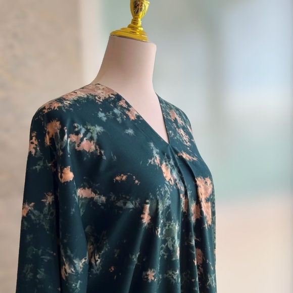 0016/ One Size Tie Dye Kaftan dark Green Color - Picture 8 of 13